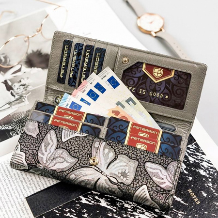 Portfel damski skórzany skóra naturalna  Peterson