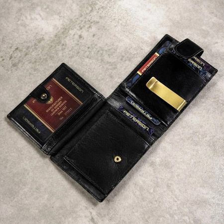 PETERSON ZESTAW portfel etui brelok skóra naturalna pomysł na prezent