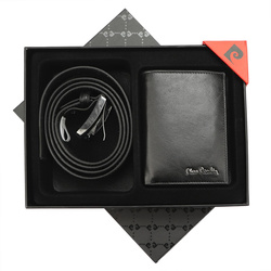 Zestaw na prezent dla mężczyzny portfel i pasek męski skórzany Pierre Cardin