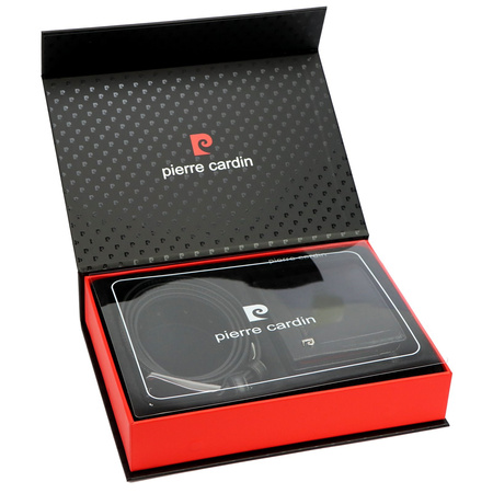 Zestaw na prezent dla mężczyzny portfel i pasek męski skórzany Pierre Cardin