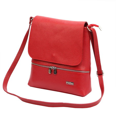 MiaMore torebka listonoszka skóra naturalna różowy