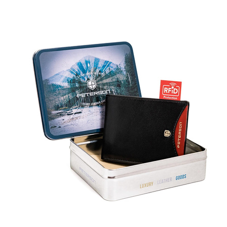 Portfel męski skórzany skóra naturalna  Peterson