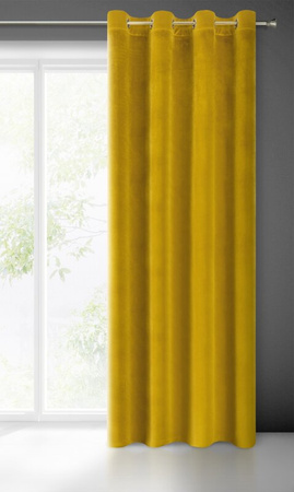 ZASŁONA GOTOWA SAMANTA 140 X 250 CM MUSZTARDOWY