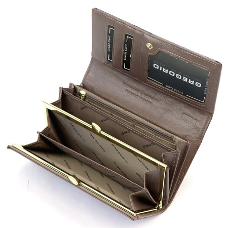 Portfel damski skórzany skóra naturalna Gregorio 