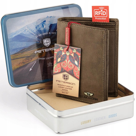 Portfel męski skórzany skóra naturalna  Peterson