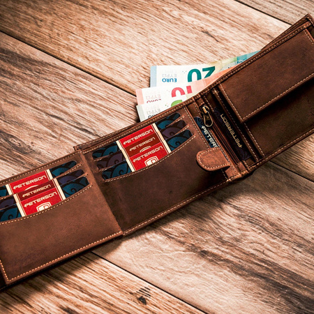 Portfel męski skórzany skóra naturalna  Peterson