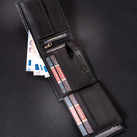 Portfel męski skórzany skóra naturalna  Peterson