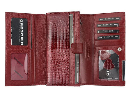 Portfel damski skóra naturalna skórzany Gregorio 