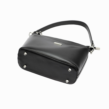 MiaMore torebka listonoszka skóra naturalna czarny