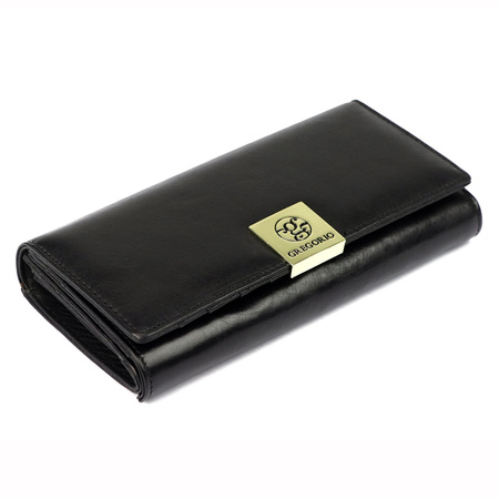 Gregorio portfel skóra naturalna licowa czarny GS-102 - kobieta