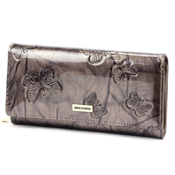 Portfel damski skóra naturalna skórzany Gregorio