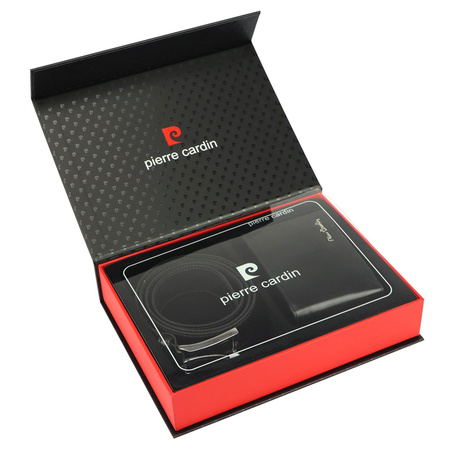 Zestaw na prezent dla mężczyzny portfel i pasek męski skórzany Pierre Cardin