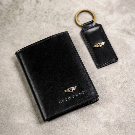 PETERSON ZESTAW portfel etui brelok skóra naturalna pomysł na prezent