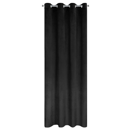 ZASŁONA GOTOWA ARIADNA 140 X 250 CM CZARNY