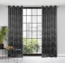 ZASŁONA GOTOWA SARA 140 X 250 CM CZARNY