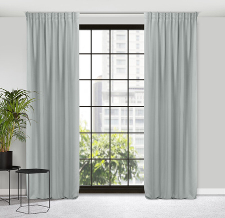 ZASŁONA GOTOWA MILAN NA TAŚMIE 140 X 300 CM SREBRNY