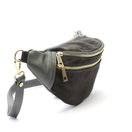 Torebka torebki skórzana saszetka nerka skóra naturalna Luka damska