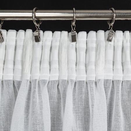 FIRANA GOTOWA INES NA TAŚMIE 140 X 270 CM BIAŁY