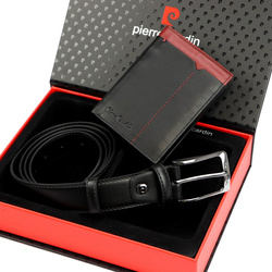 Zestaw na prezent dla mężczyzny portfel i pasek męski skórzany Pierre Cardin