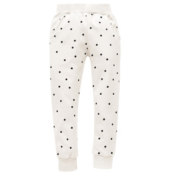 SPODNIE TRES BIEN EC écru,groszki 104