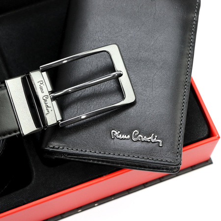Pierre Cardin pasek czarny - mężczyzna