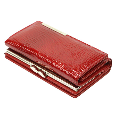 Gregorio portmonetka skóra naturalna czerwony Gregorio GF108 - kobieta