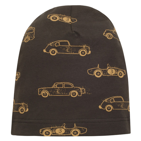 Czapka jj OLD CARS brązowy,autka 128/140