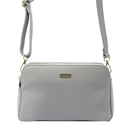 MiaMore torebka listonoszka skóra naturalna szary