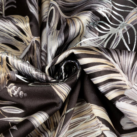 ZASŁONA GOTOWA RODOS NA TAŚMIE 140 X 270 CM CIEMNOBRĄZOWY