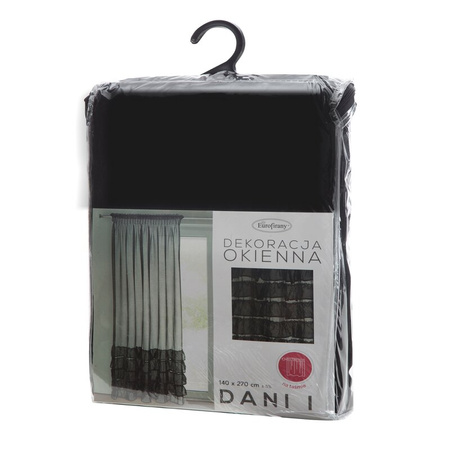 FIRANA GOTOWA DANI 1 NA TAŚMIE 140 X 250 CM CZARNY