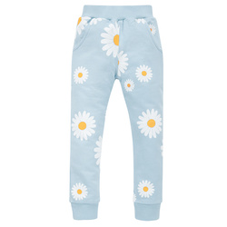 Spodnie DAISY niebieski,stokrotki 134