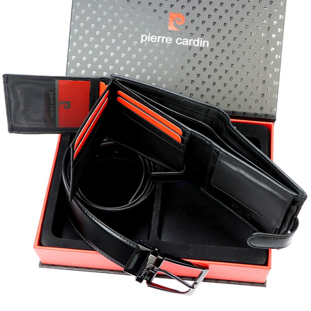 Zestaw na prezent dla mężczyzny portfel i pasek męski skórzany Pierre Cardin