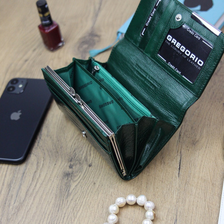 Portfel damski skóra naturalna skórzany Gregorio 