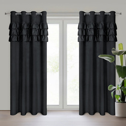 ZASŁONA GOTOWA SAMI 140 X 250 CM CZARNY