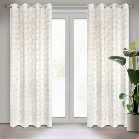 ZASŁONA GOTOWA MARIGOLD 140 X 250 CM BIAŁY