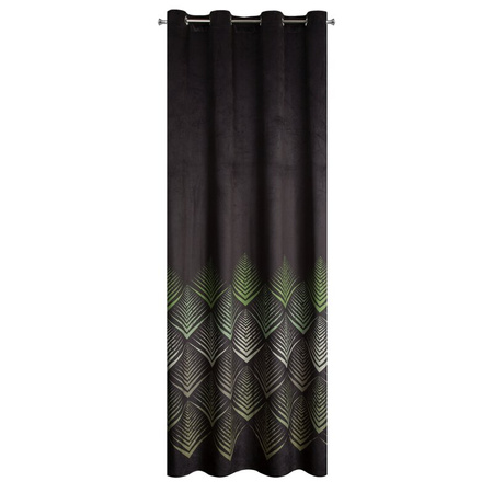 ZASŁONA GOTOWA ANGELINA 140 X 250 CM CZARNY