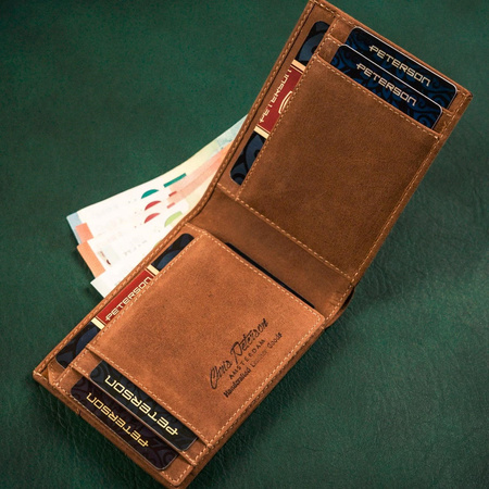 Portfel męski skórzany skóra naturalna Peterson