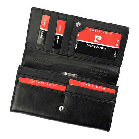 Portfel damski skórzany skóra naturalna Pierre Cardin