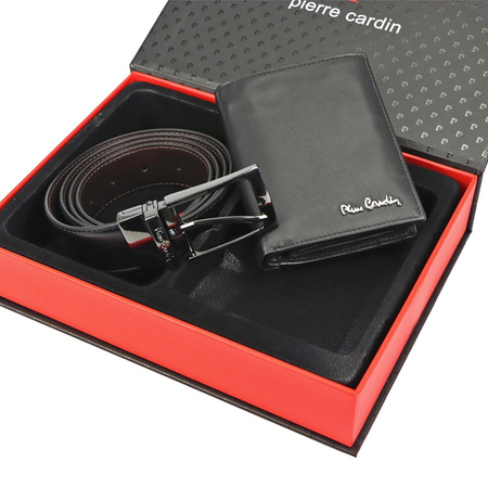 Zestaw na prezent dla mężczyzny portfel i pasek męski skórzany Pierre Cardin
