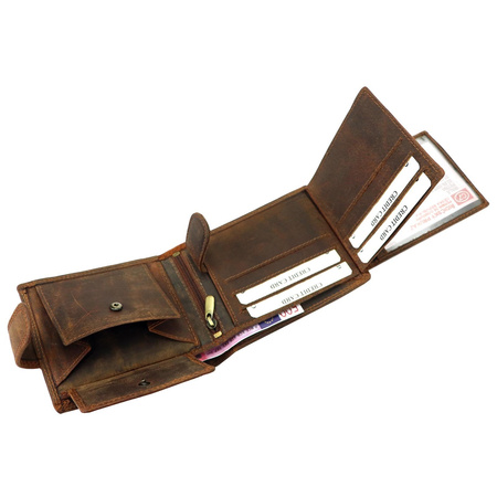 Portfel męski skórzany skóra naturalna Wild