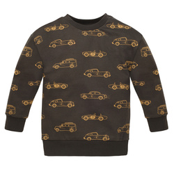 Bluza OLD CARS brązowy,autka 140