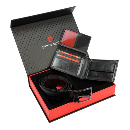 Zestaw na prezent dla mężczyzny portfel i pasek męski skórzany Pierre Cardin