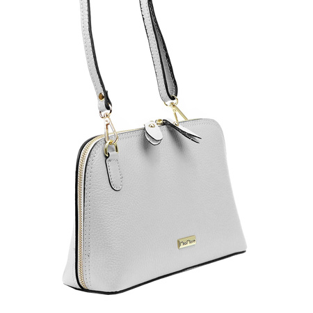 MiaMore torebka listonoszka skóra naturalna szary