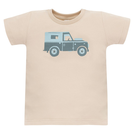 T-shirt SAFARI beżowy,auto 128