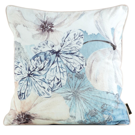POSZEWKA VELVET 126 45 X 45 CM NIEBIESKI
