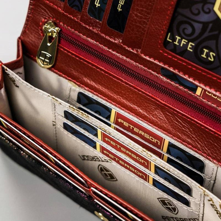 Portfel damski skórzany skóra naturalna  Peterson 