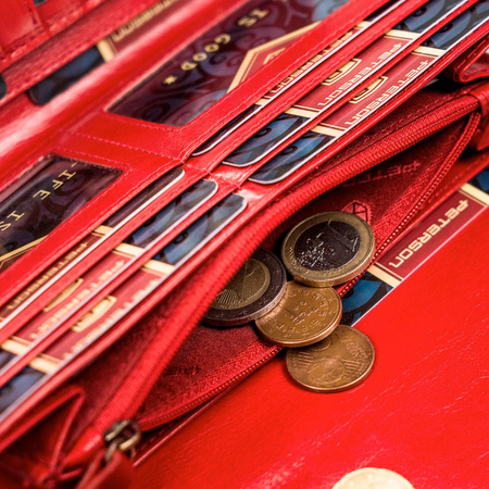 Portfel damski skórzany skóra naturalna  Peterson 