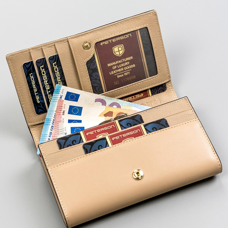 Portfel damski skóra naturalna skórzany Peterson