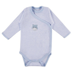 Body z długim rękawem rozpinane niemowlęce dla chłopca Eevi Baby love