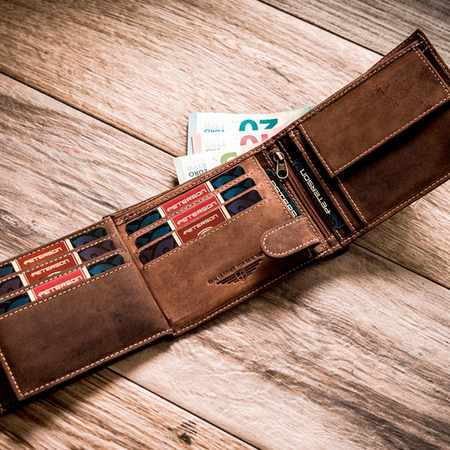 Portfel męski skórzany skóra naturalna  Peterson